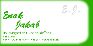 enok jakab business card